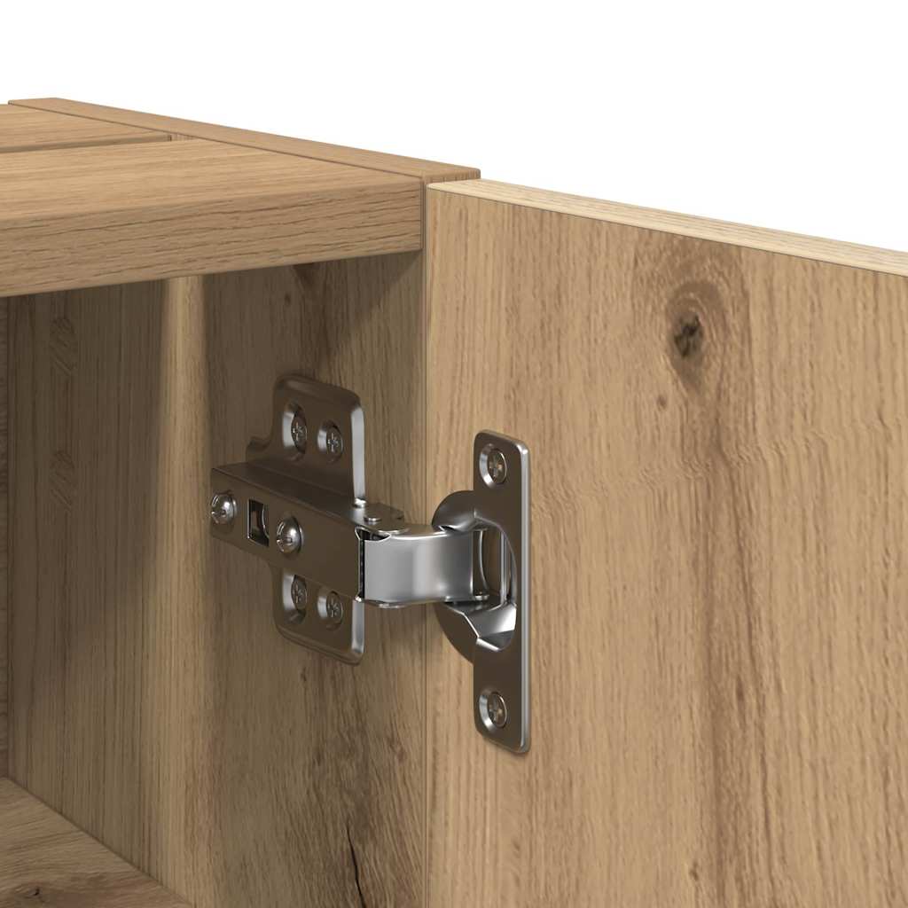 Bathroom Cabinet with Roll Holder Artisan Oak 20.5x22x72 cm