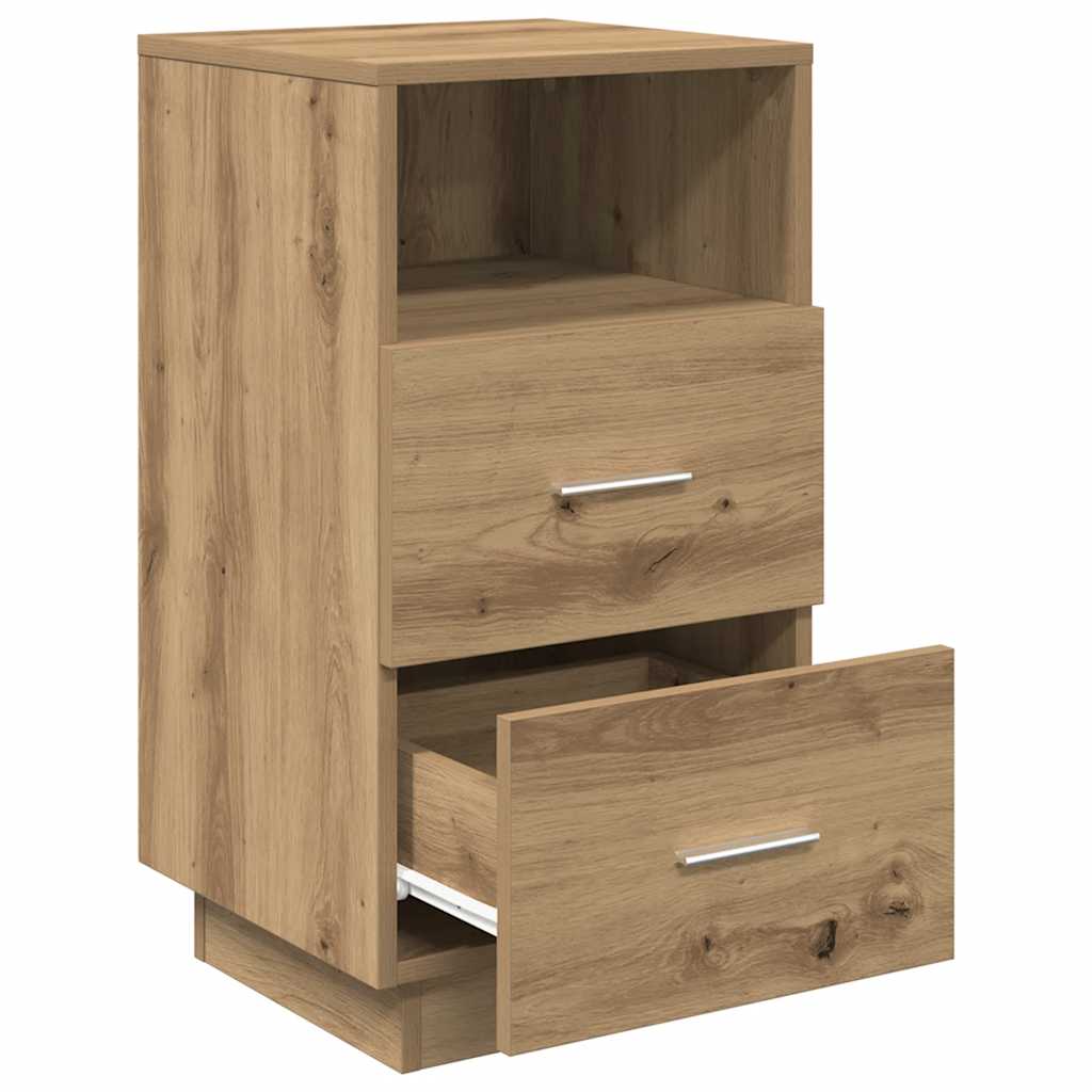 Bedside Cabinets 2 pcs with 2 Drawers Artisan Oak 36x36x68 cm