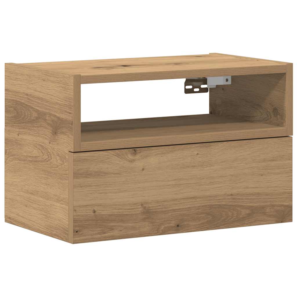 Wall-mounted Bedside Cabinet Artisan Oak 45x26x28.5 cm