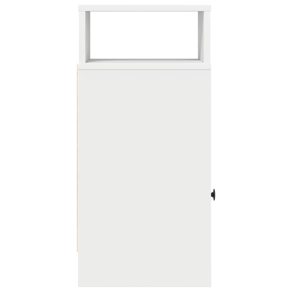 Bedside Cabinet with Drawer White 25x31x66 cm