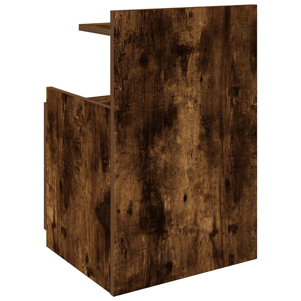 Bedside Cabinets 2 pcs with 2 Drawers Smoked Oak 40x36.5x62 cm