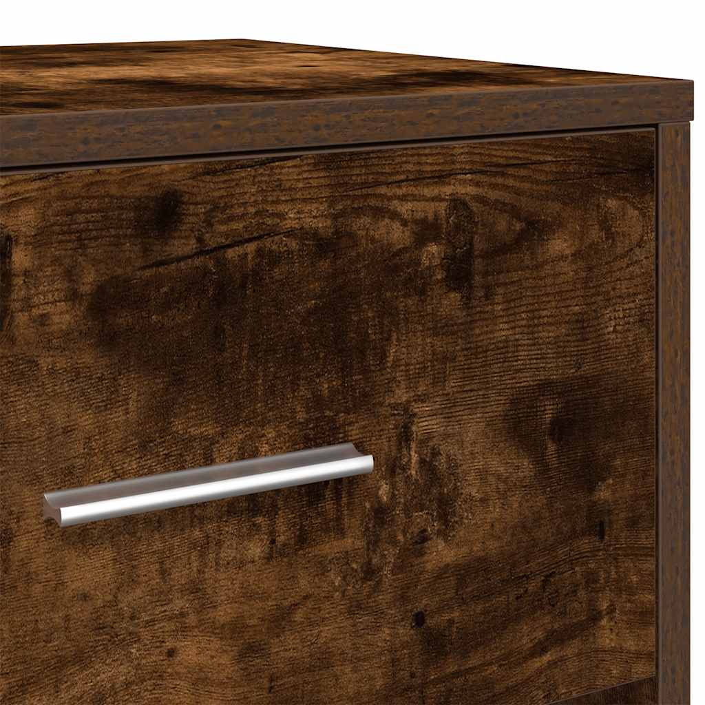 Bedside Cabinet with Drawer Smoked Oak 40x34x50 cm