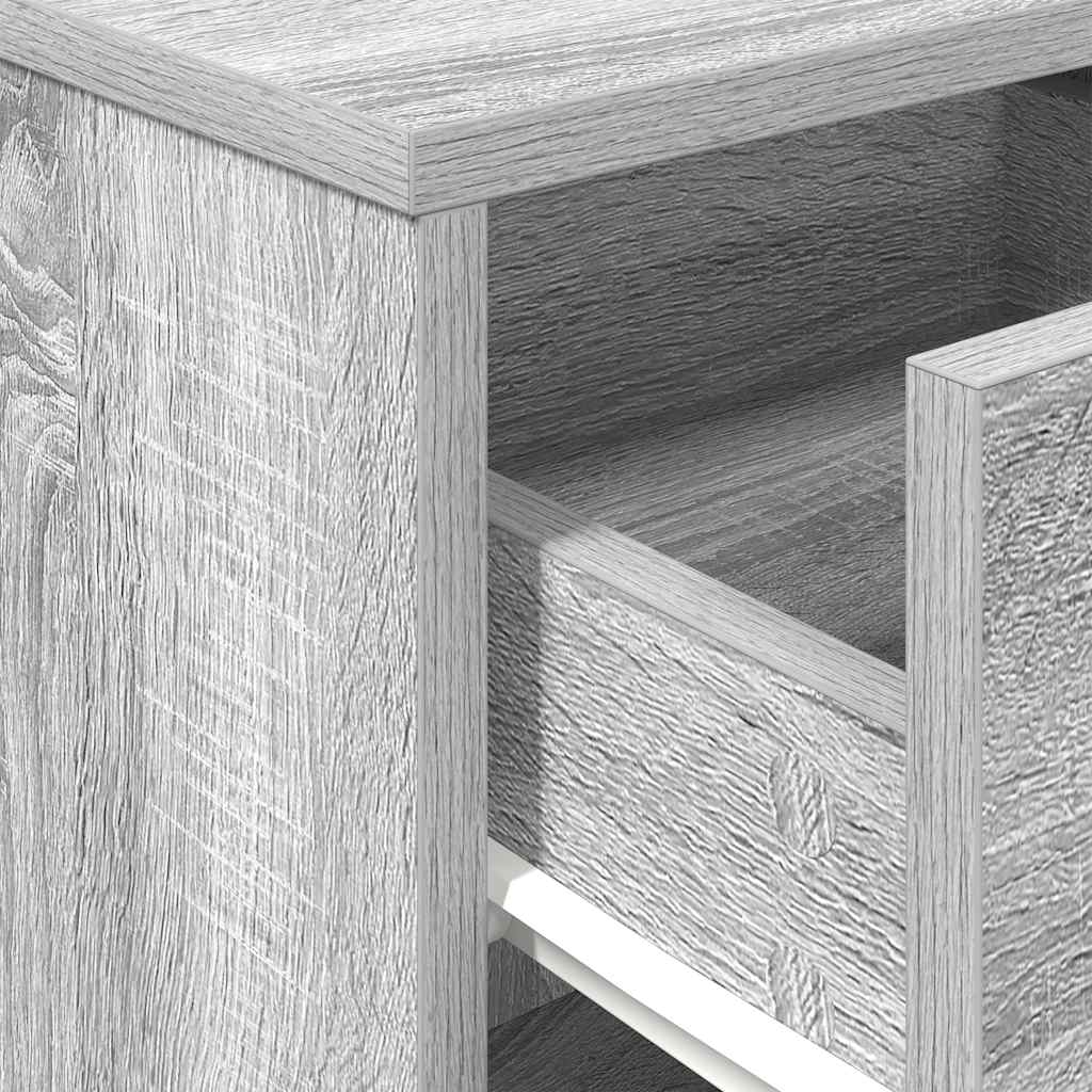 Bedside Cabinets 2 pcs with Drawer Grey Sonoma 40x34x50 cm
