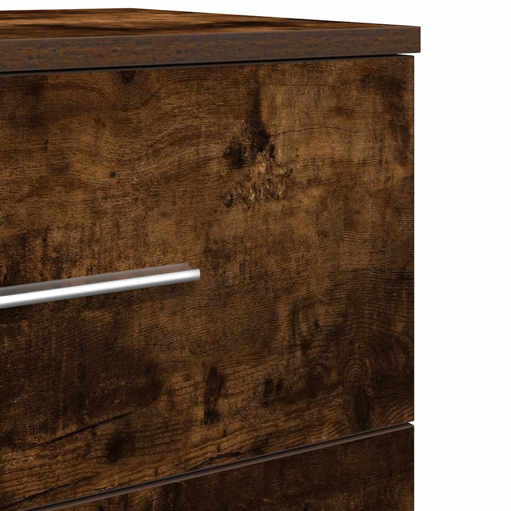 Bedside Cabinets 2 pcs with 2 Drawers Smoked Oak 40x36x50 cm