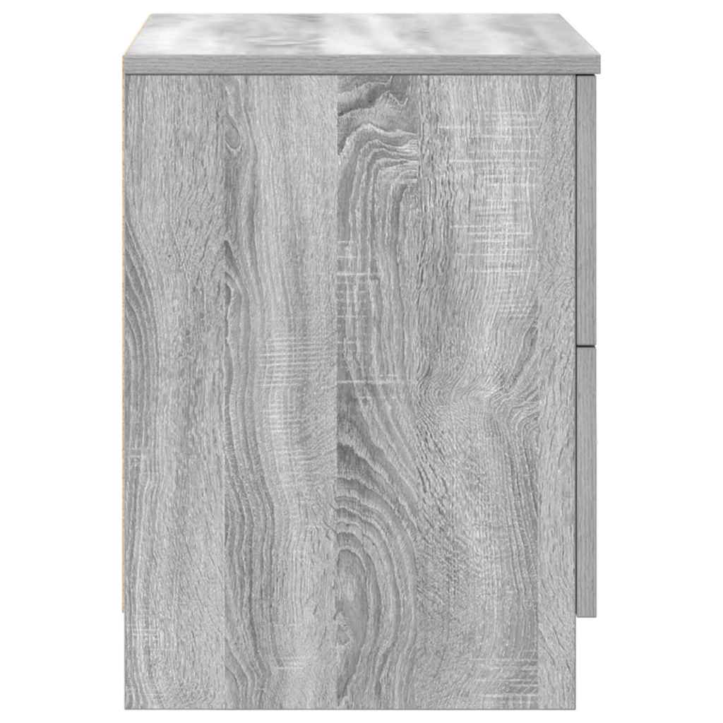 Bedside Cabinets 2 pcs with 2 Drawers Grey Sonoma 40x36x50 cm