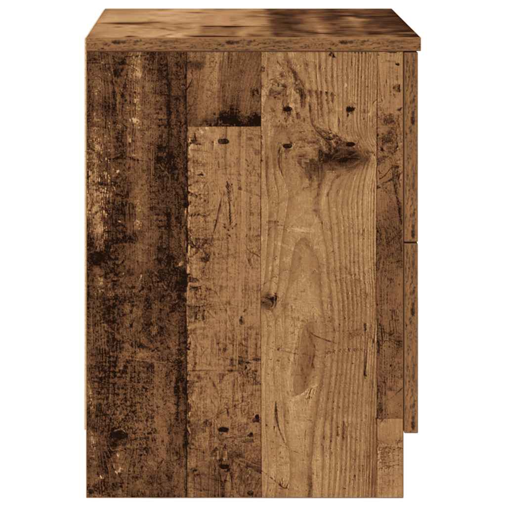Bedside Cabinets 2 pcs with 2 Drawers Old Wood 40x36x50 cm