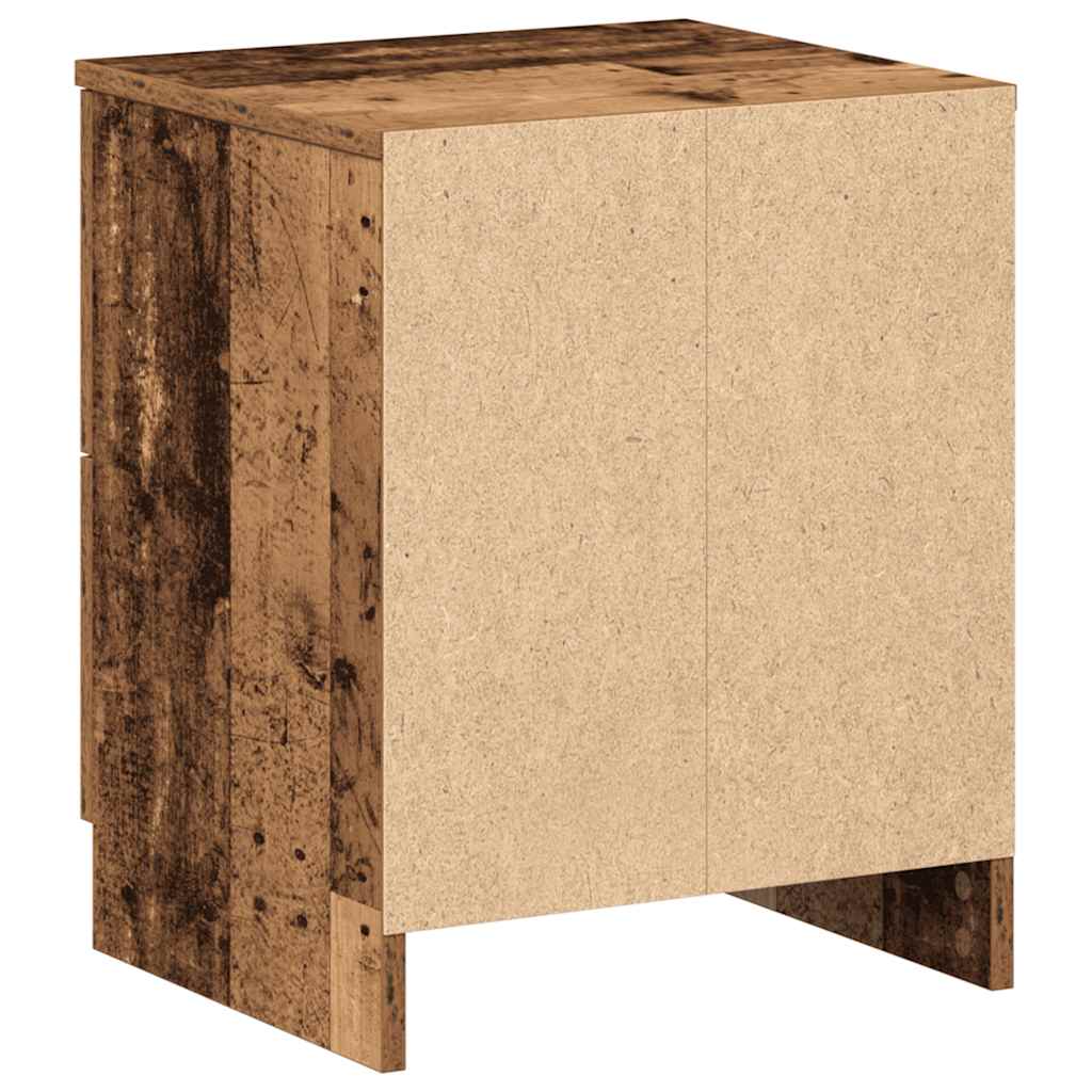 Bedside Cabinets 2 pcs with 2 Drawers Old Wood 40x36x50 cm
