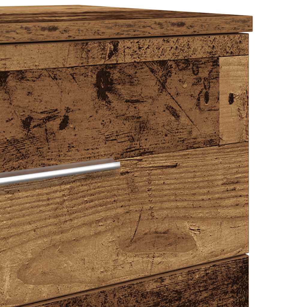 Bedside Cabinets 2 pcs with 2 Drawers Old Wood 40x36x50 cm