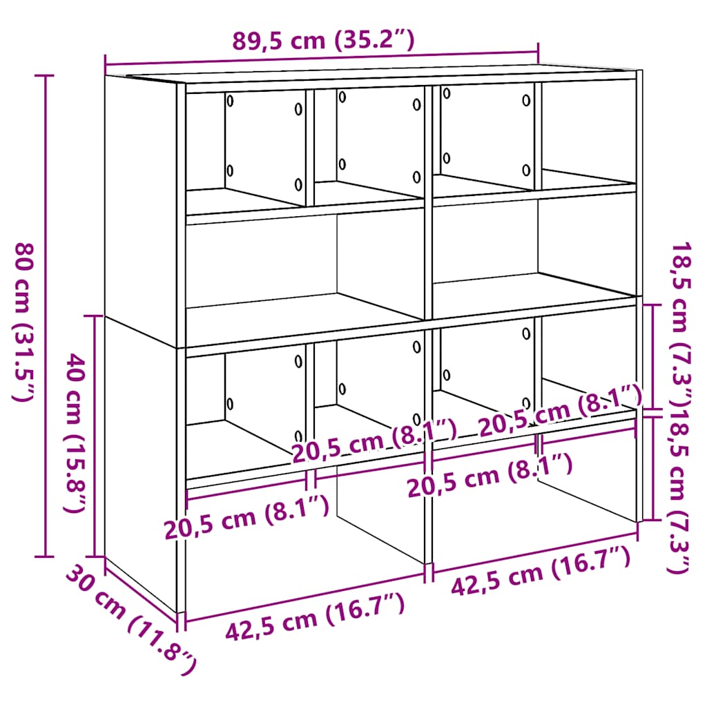 Shoe Racks 2 pcs Stackable Brown Oak 89.5x30x40 cm