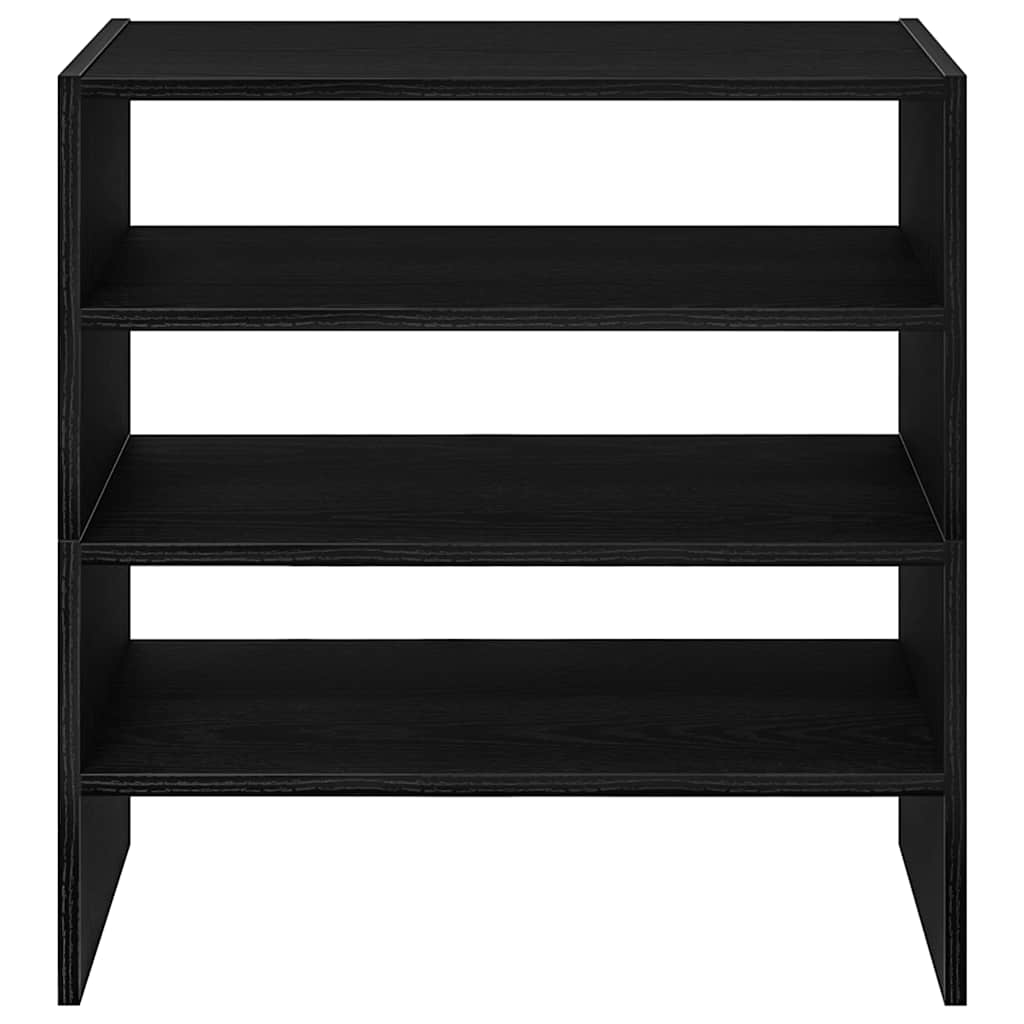 Shoe Racks 2 pcs Stackable Black Oak 60x30x30.5 cm