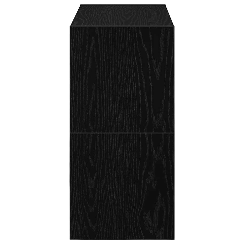 Shoe Racks 2 pcs Stackable Black Oak 60x30x30.5 cm