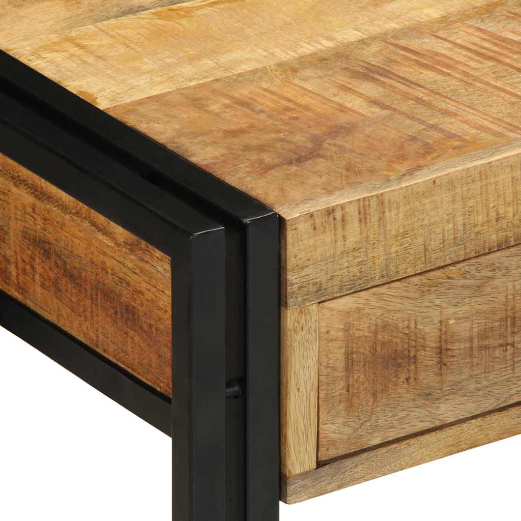 Console Table with Shelf Brown 90 x 33 x 75 cm Solid mango wood
