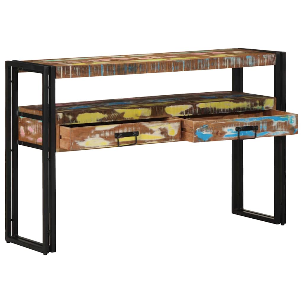 Console Table Multicolour 120 x 33 x 75 cm Solid reclaimed wood