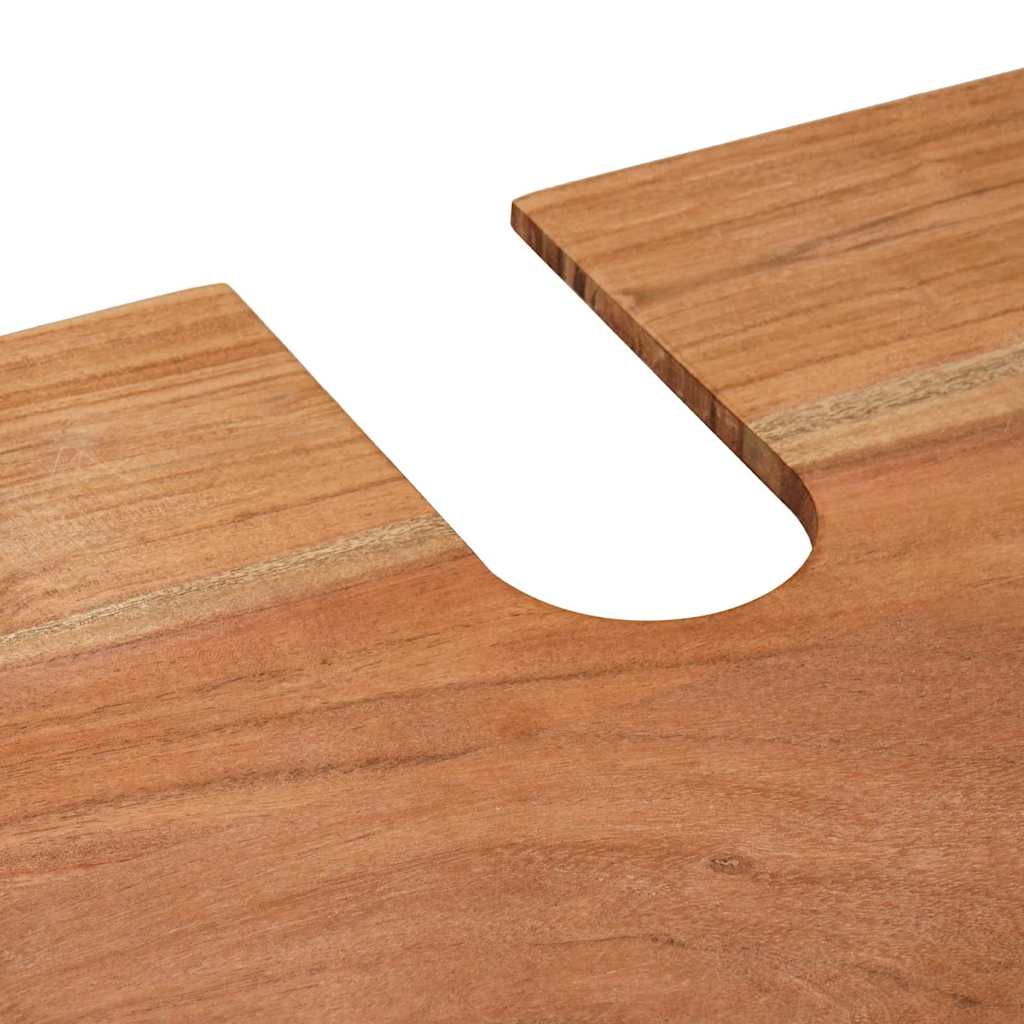 Bathroom Sink Cabinet with Door Solid Acacia wood and Iron