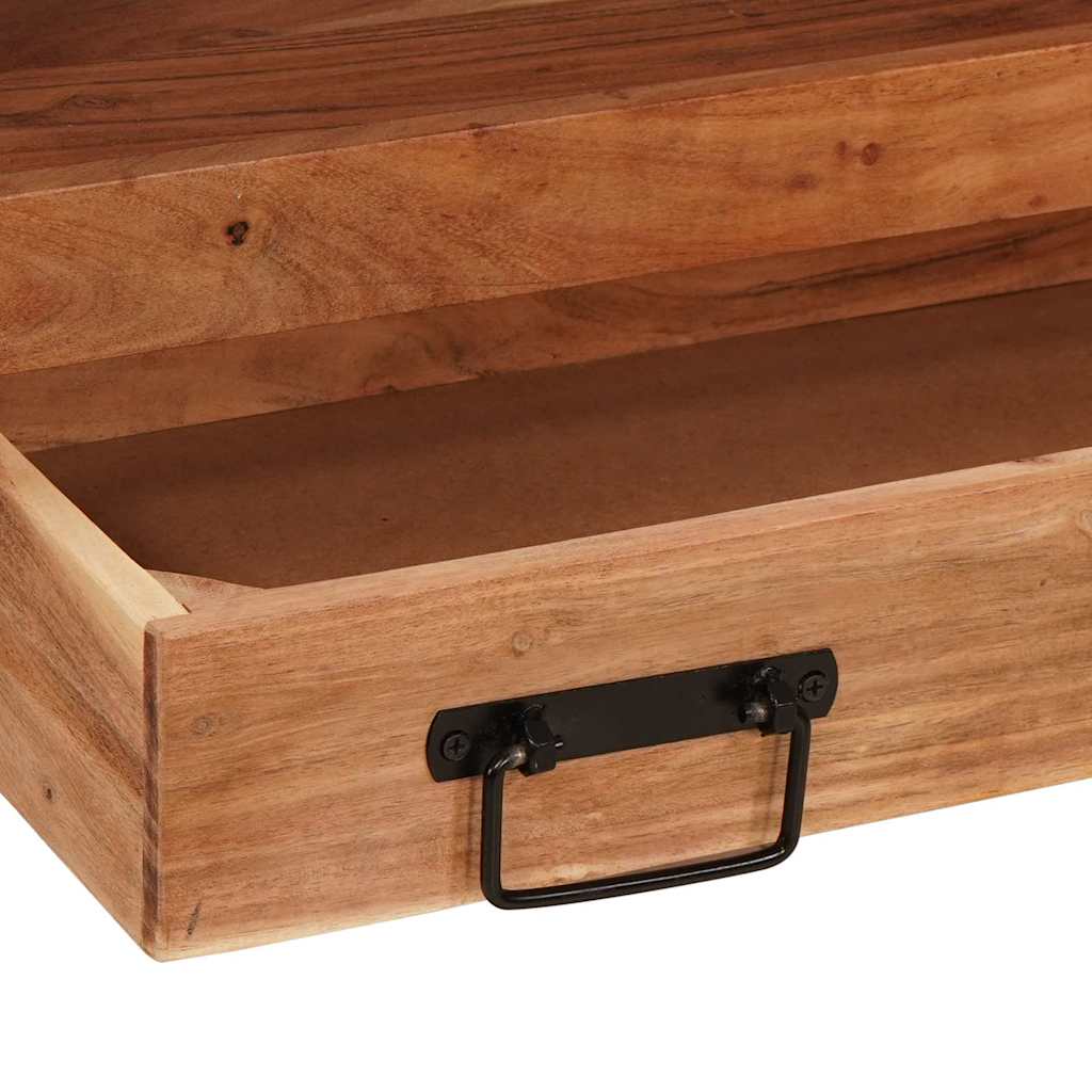 Bathroom Sink Cabinet with Drawer Solid Acacia wood and Iron