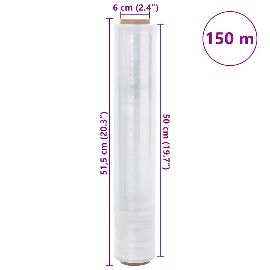 Stretch Film 6 pcs Transparent 17 μm 50 cm x 150 m