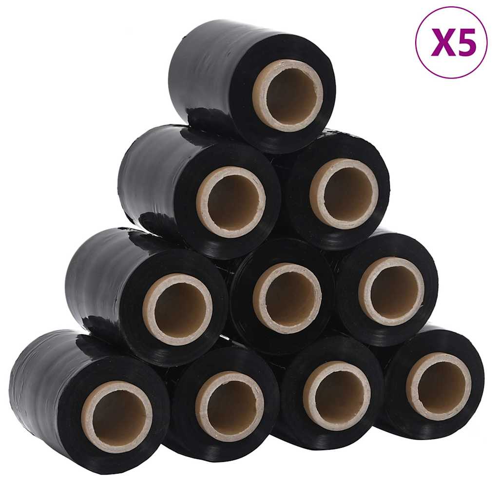 Stretch Films 50 pcs Black 23 µm 10 cm x 150 m