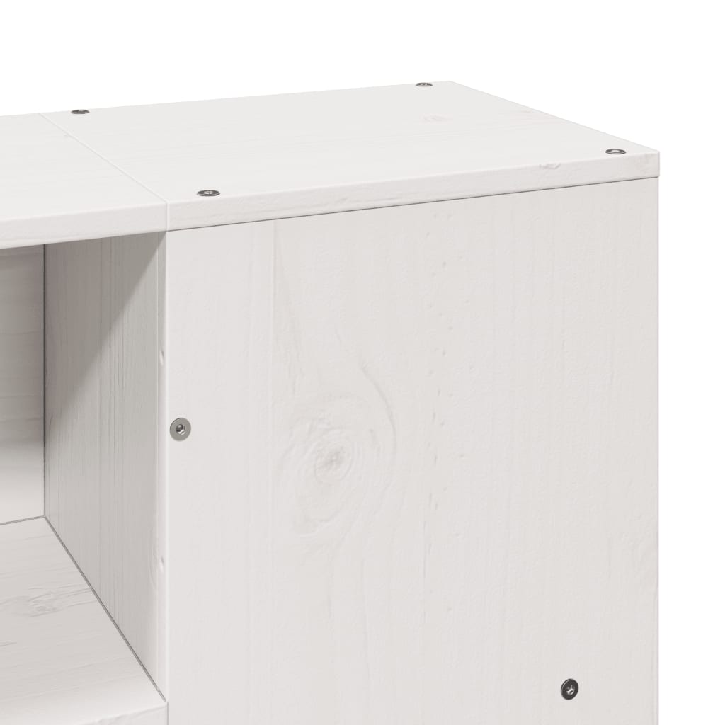 Bookcase Bed without Mattress White 120x190 cm Small Double Solid Wood Pine
