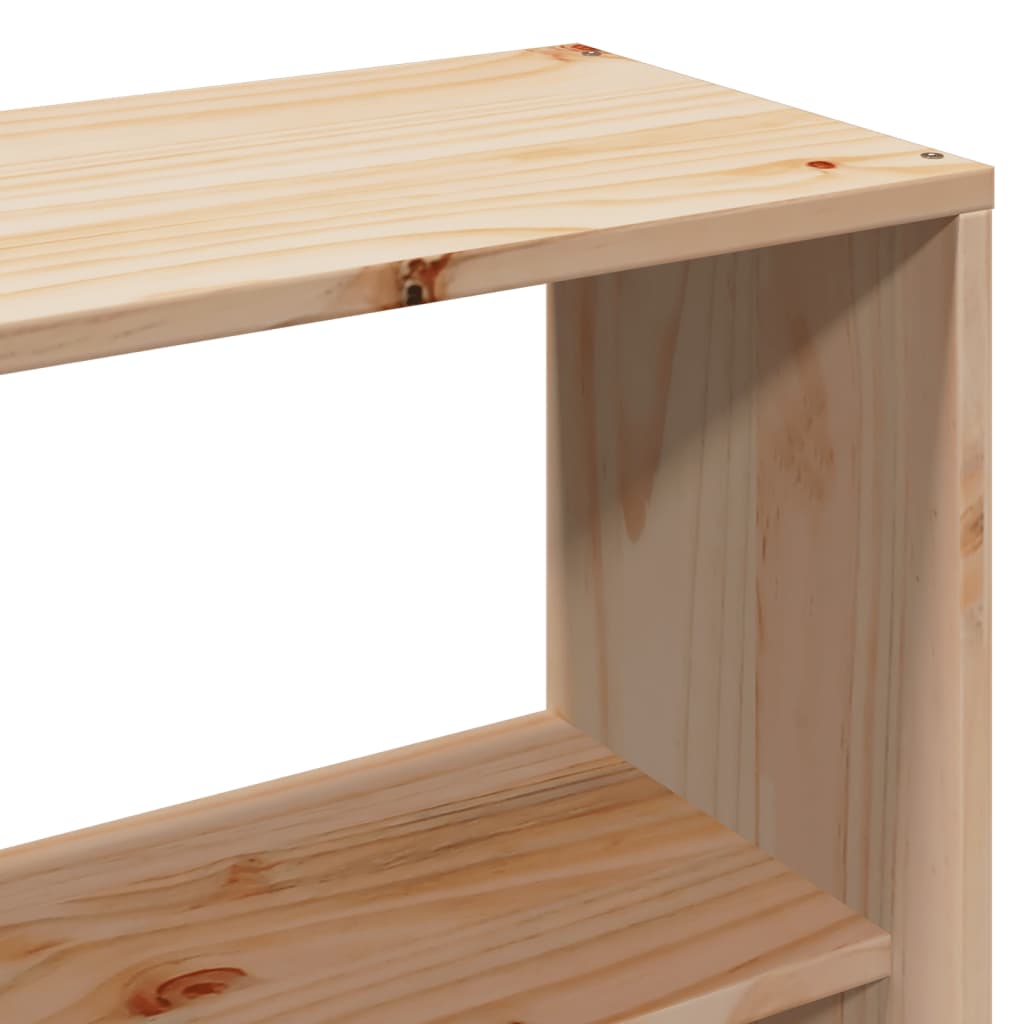 Bookcase Bed without Mattress 120x200 cm Solid Wood Pine
