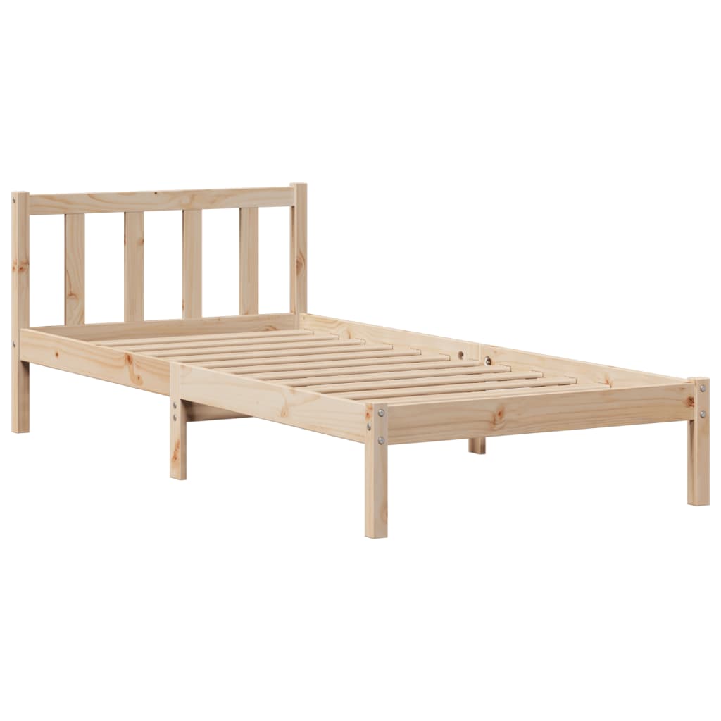 Bookcase Bed without Mattress 75x190 cm Small Single Solid Wood Pine