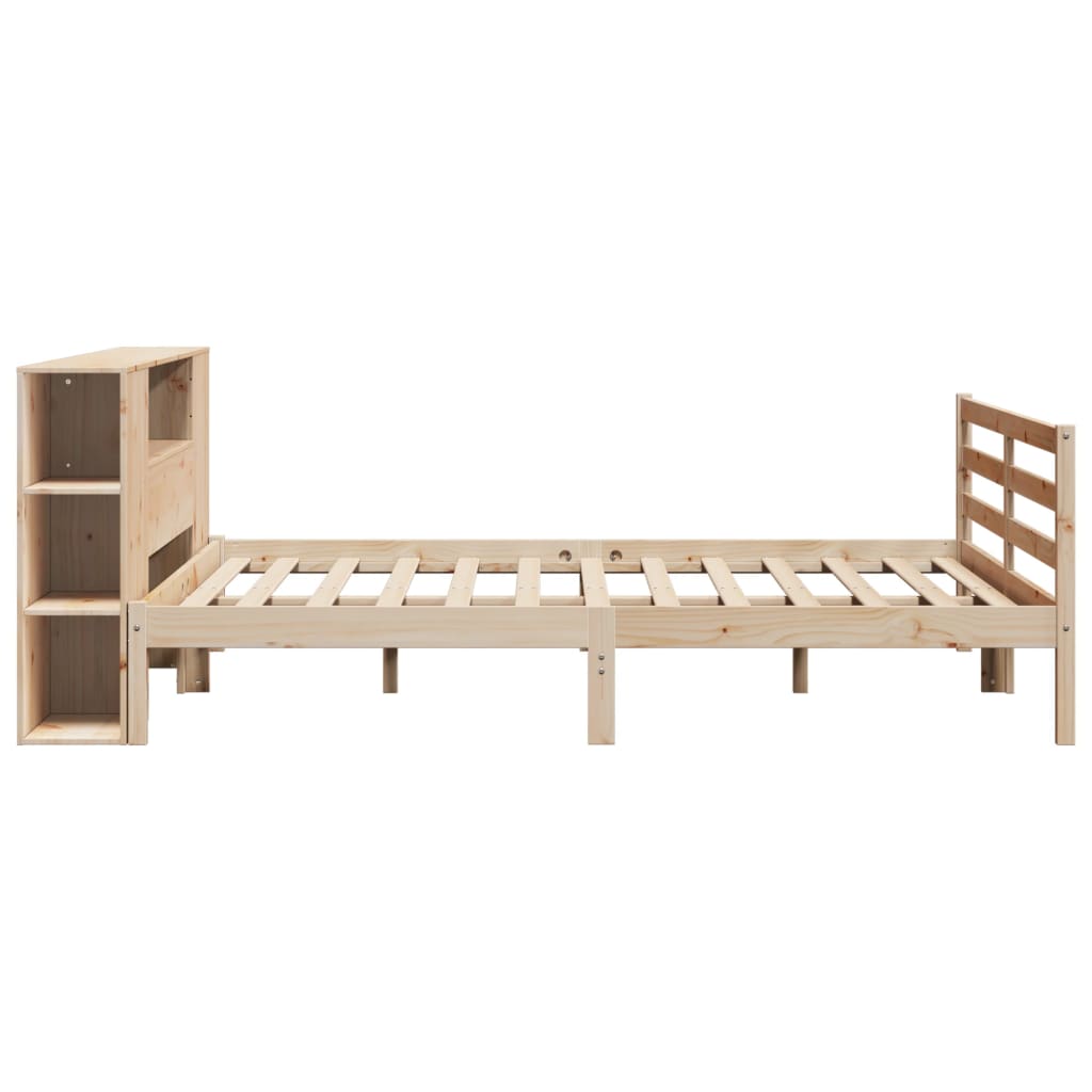 Bookcase Bed without Mattress 180x200 cm Super King Solid Wood Pine