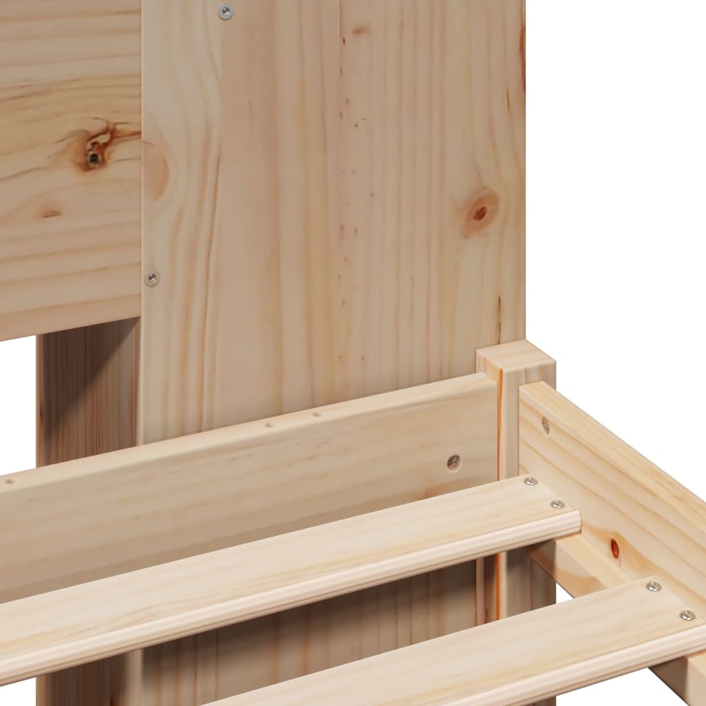 Bookcase Bed without Mattress 180x200 cm Super King Solid Wood Pine
