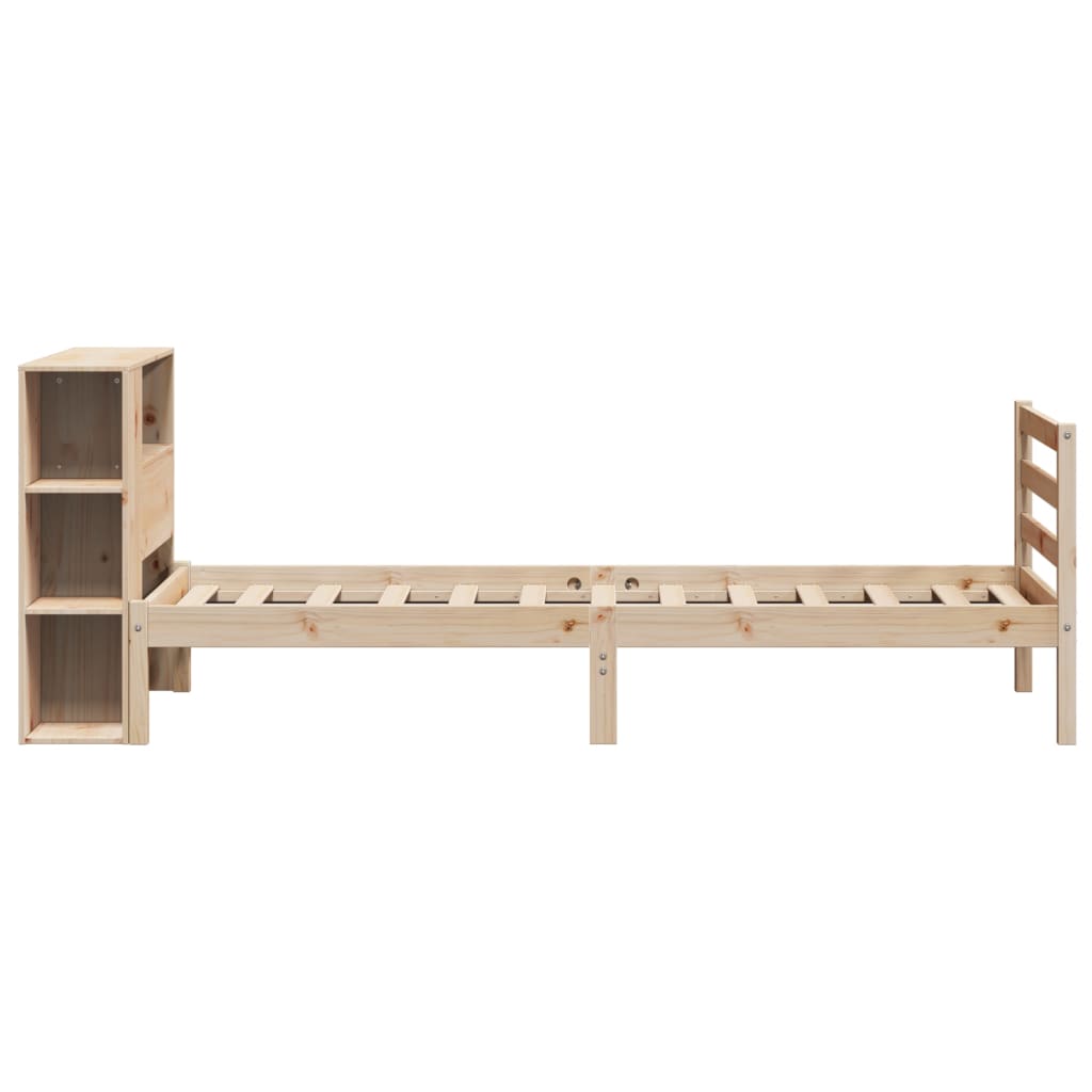 Bookcase Bed without Mattress 90x190 cm Single Solid Wood Pine
