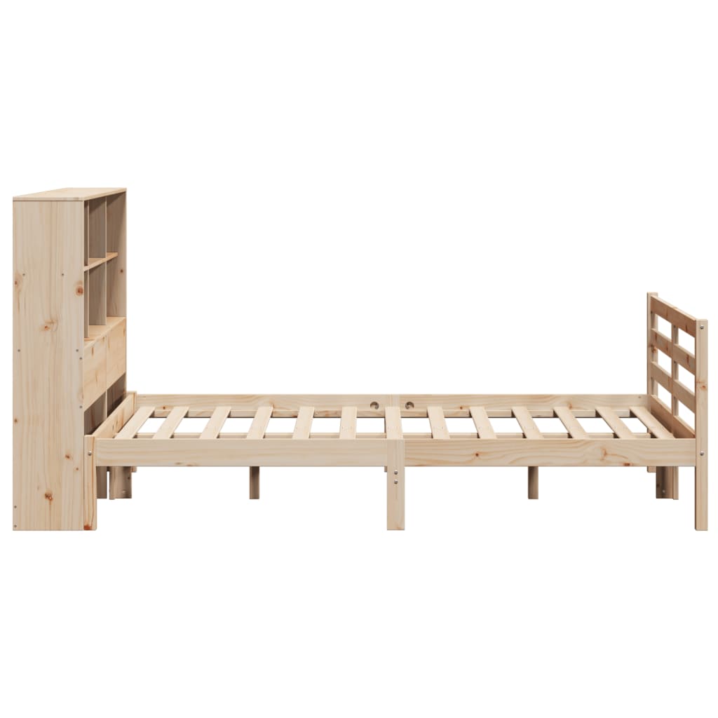 Bookcase Bed without Mattress 120x190 cm Small Double Solid Wood Pine
