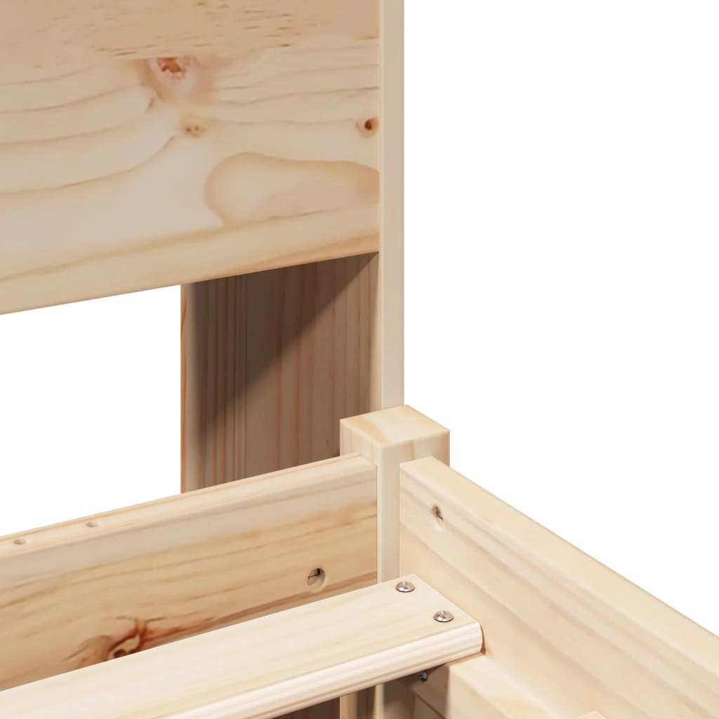 Bookcase Bed without Mattress 120x190 cm Small Double Solid Wood Pine