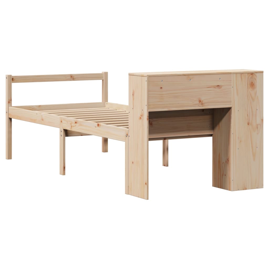 Bookcase Bed without Mattress 100x200 cm Solid Wood Pine
