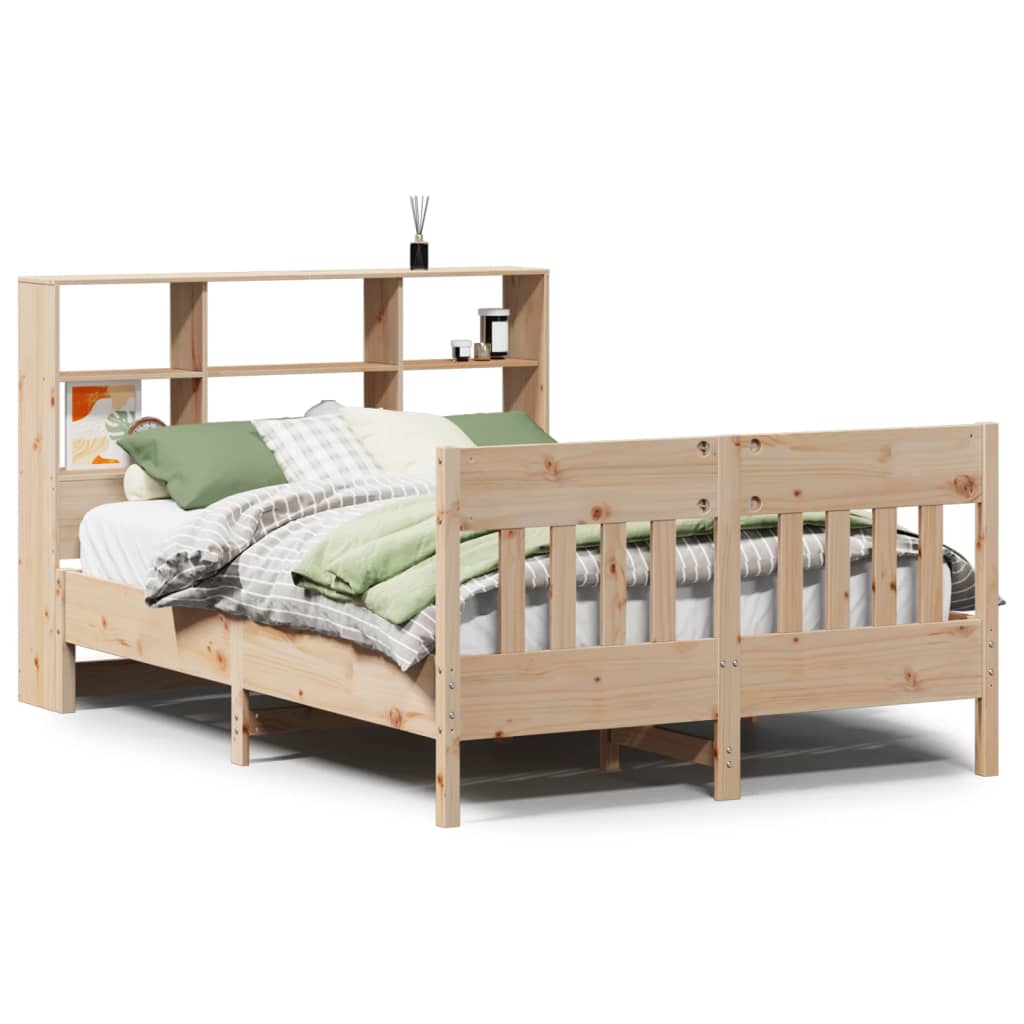 Bed Frame without Mattress 150x200 cm King Size Solid Wood Pine