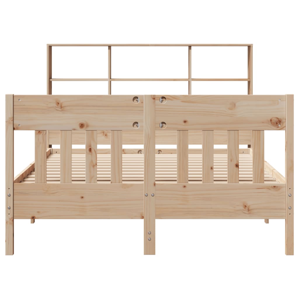 Bed Frame without Mattress 150x200 cm King Size Solid Wood Pine