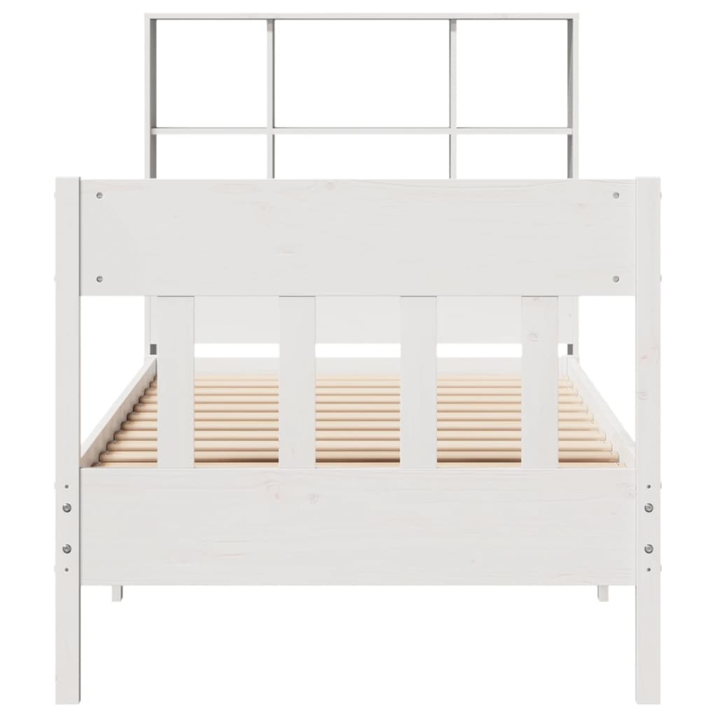 Bed Frame without Mattress White 90x200 cm Solid Wood Pine