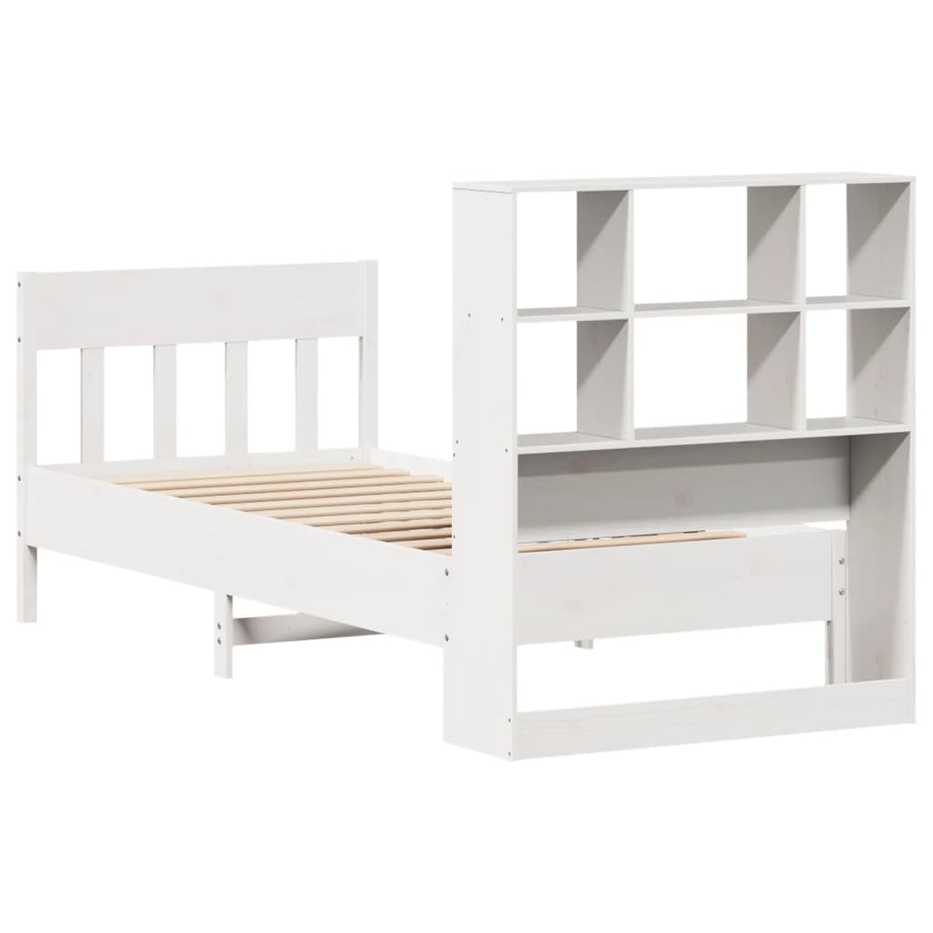 Bed Frame without Mattress White 90x200 cm Solid Wood Pine
