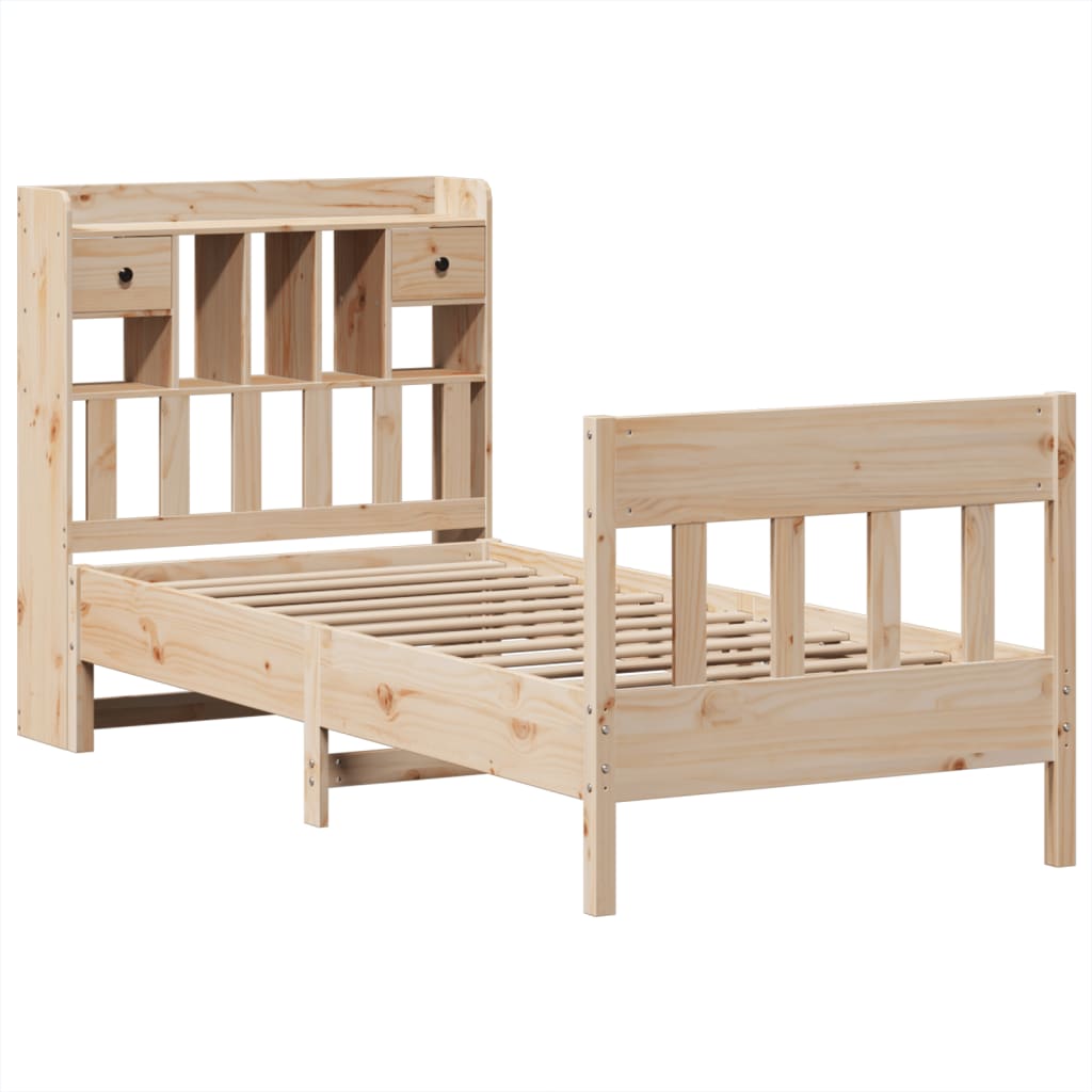 Bed Frame without Mattress 75x190 cm Small Single Solid Wood Pine