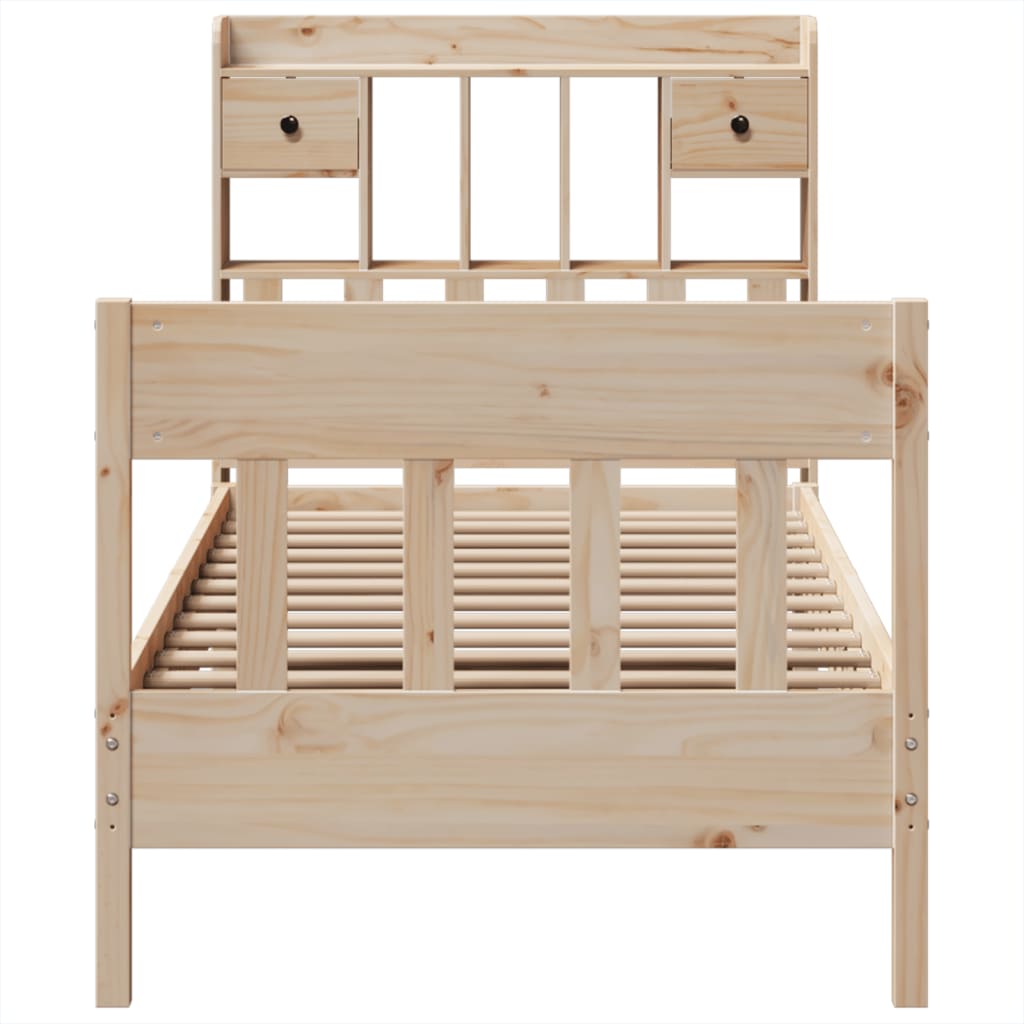 Bed Frame without Mattress 75x190 cm Small Single Solid Wood Pine