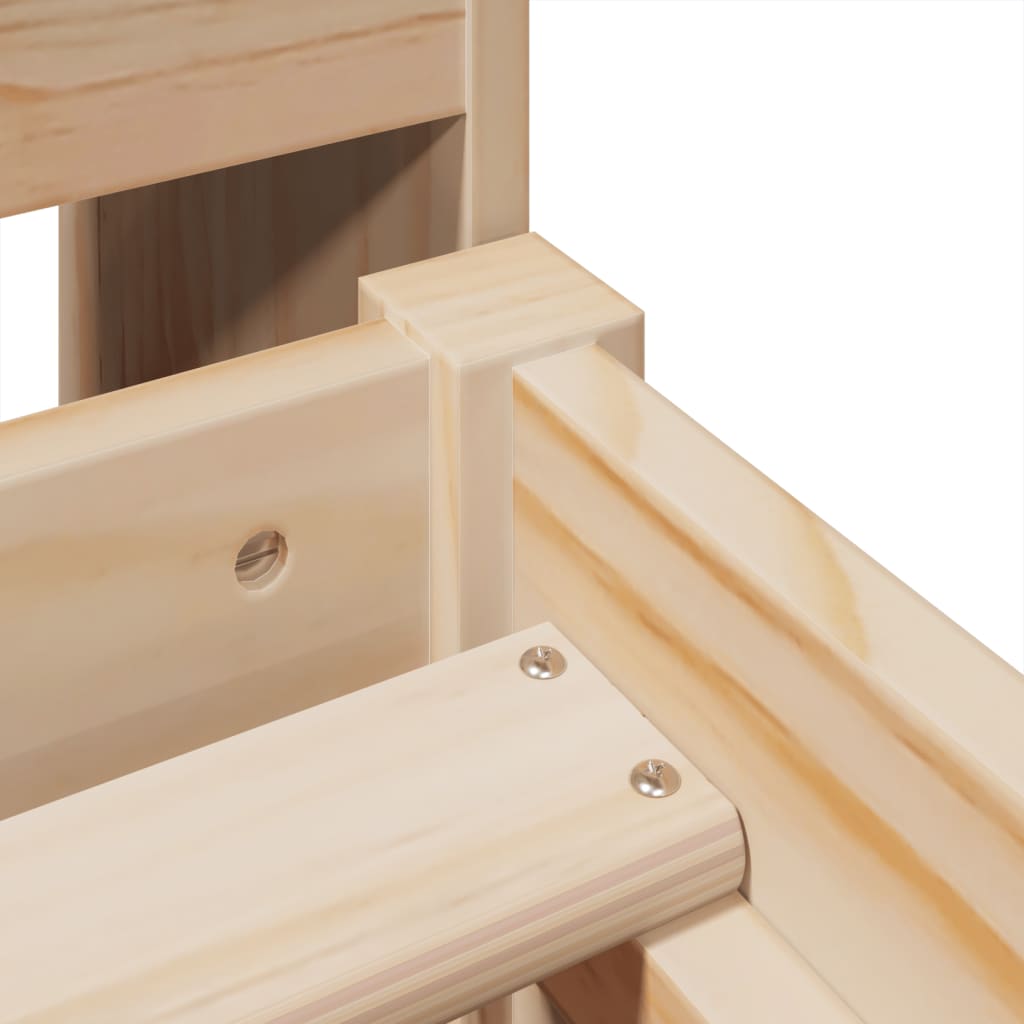 Bed Frame without Mattress 75x190 cm Small Single Solid Wood Pine