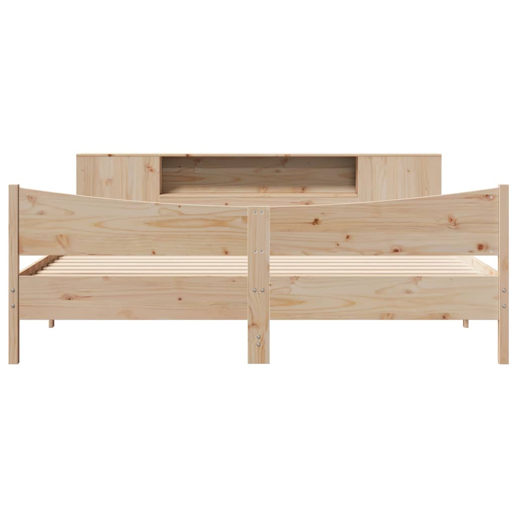 Bed Frame without Mattress 200x200 cm Solid Wood Pine