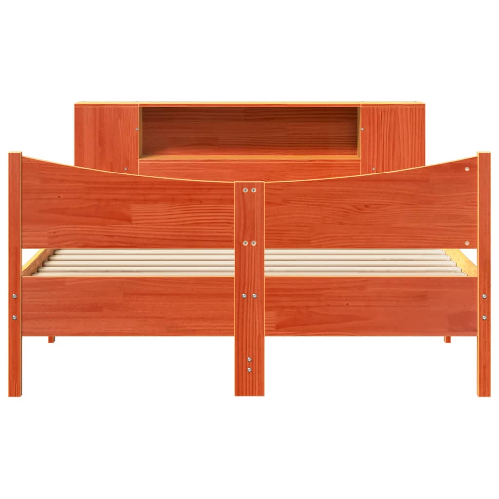 Bed Frame without Mattress Wax Brown 120x200 cm Solid Wood Pine