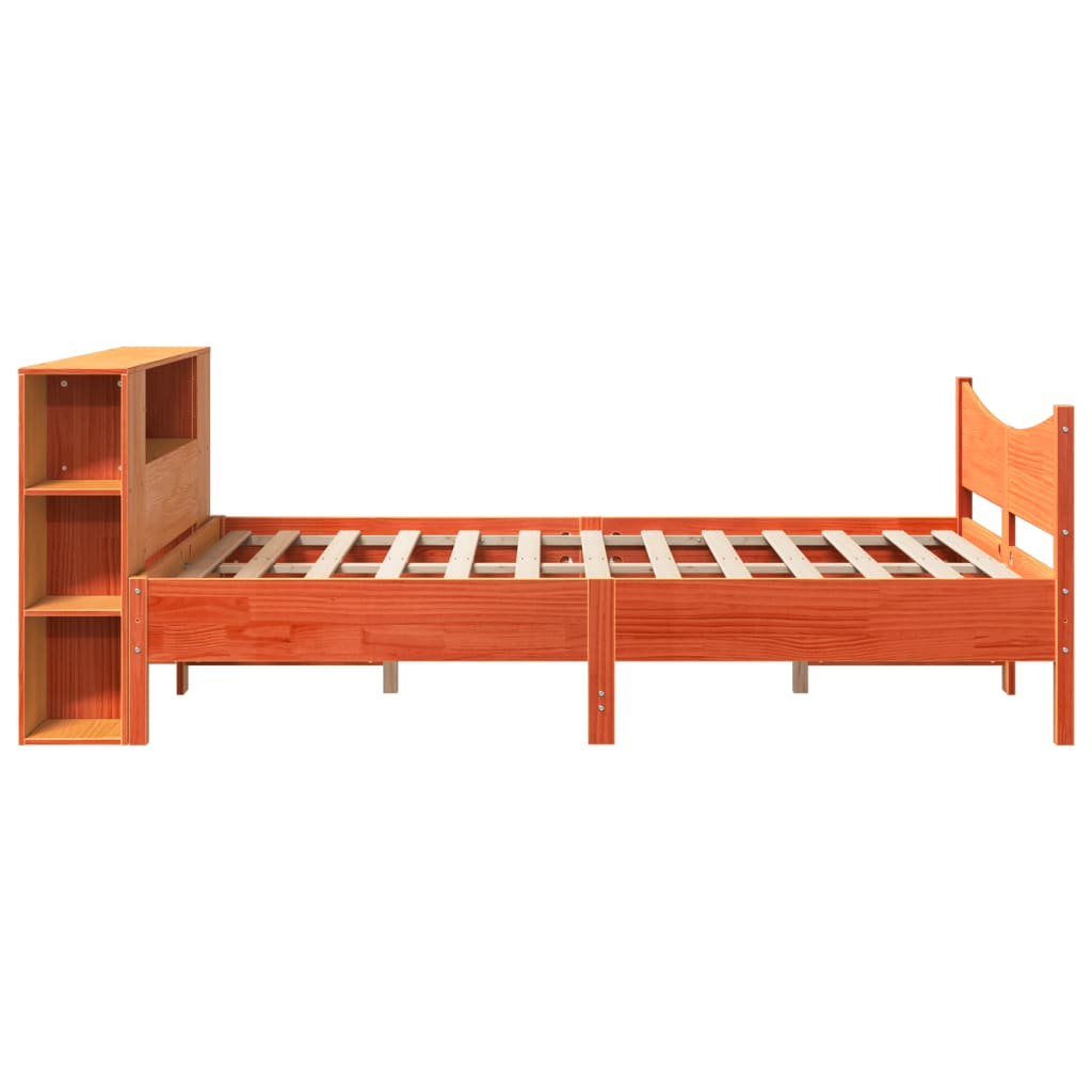 Bed Frame without Mattress Wax Brown 120x200 cm Solid Wood Pine