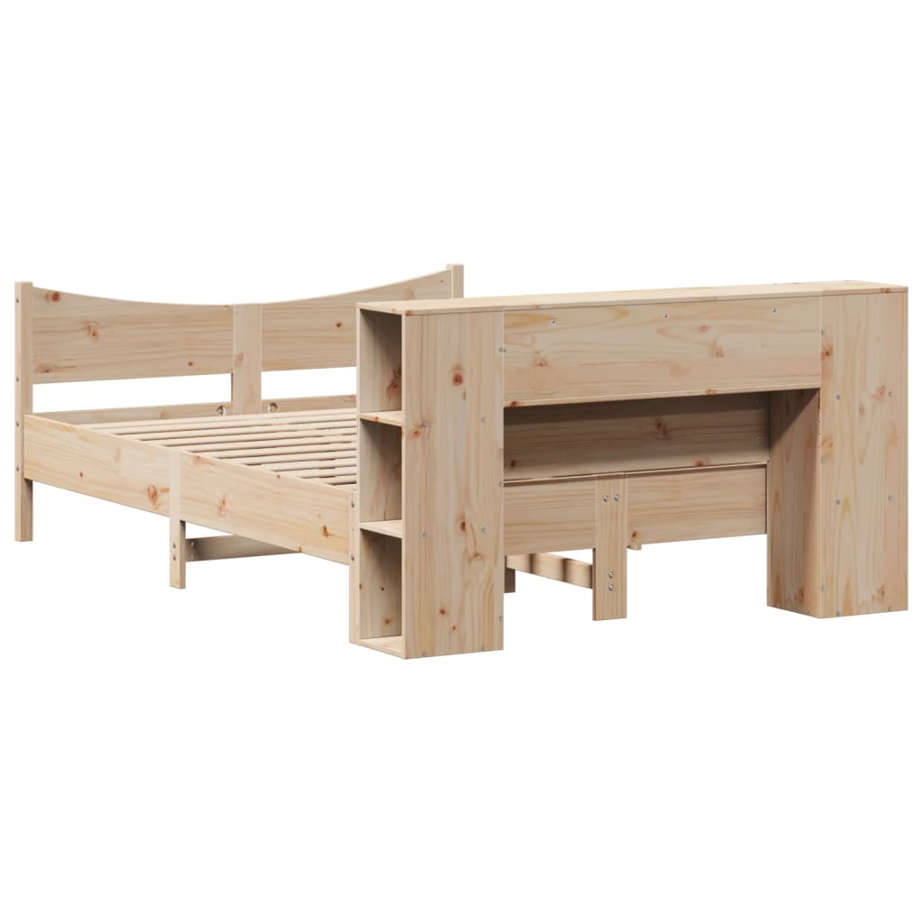 Bed Frame without Mattress 120x190 cm Small Double Solid Wood Pine