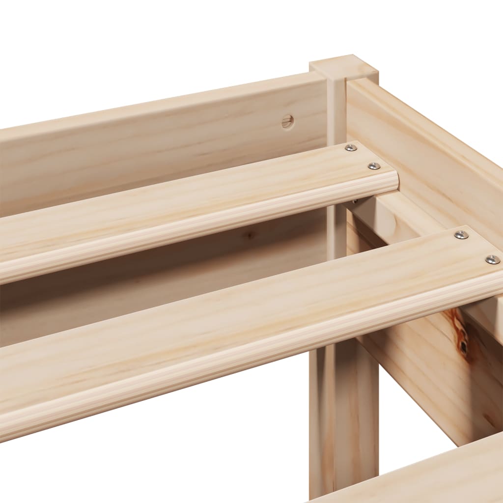 Bed Frame without Mattress 120x190 cm Small Double Solid Wood Pine