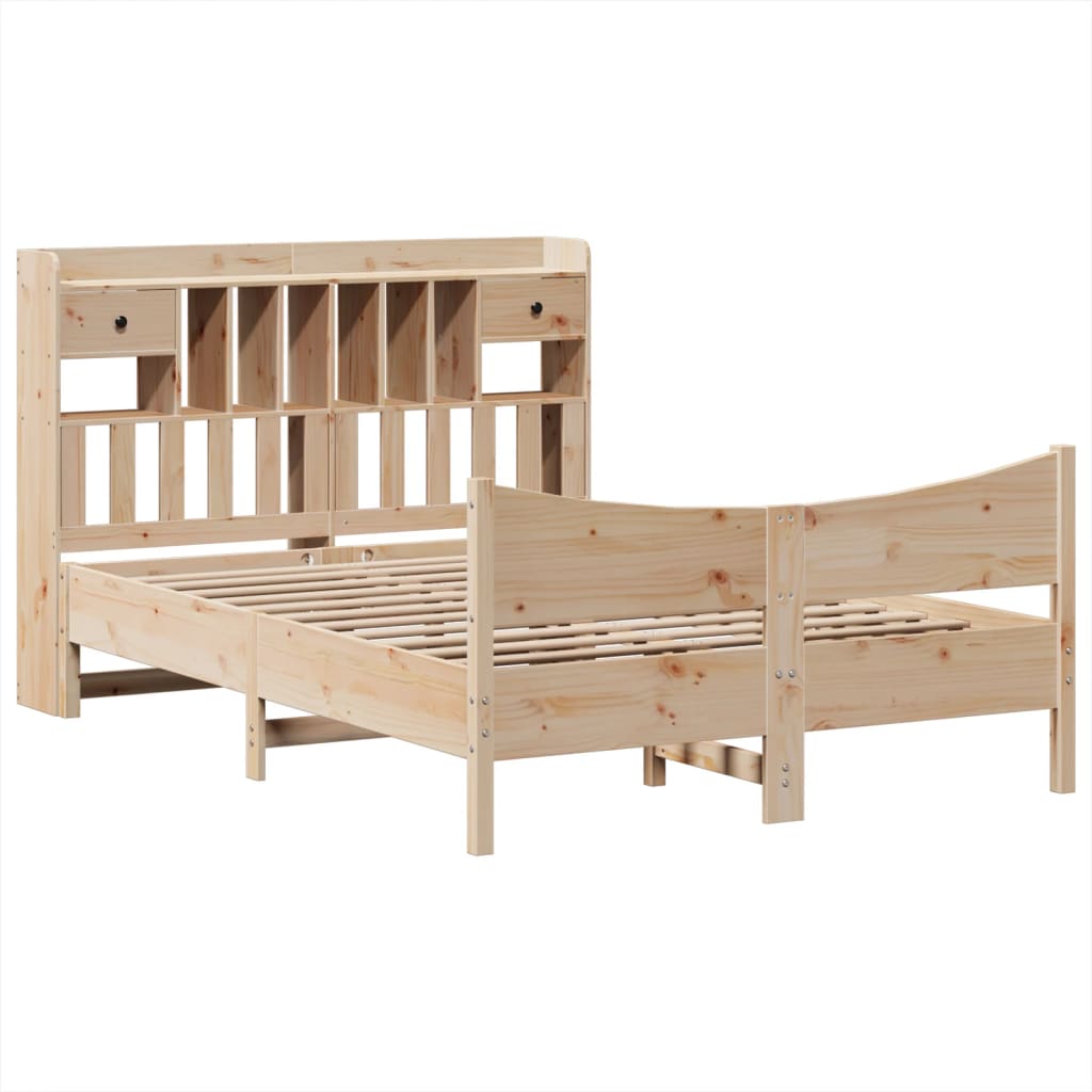 Bed Frame without Mattress 160x200 cm Solid Wood Pine