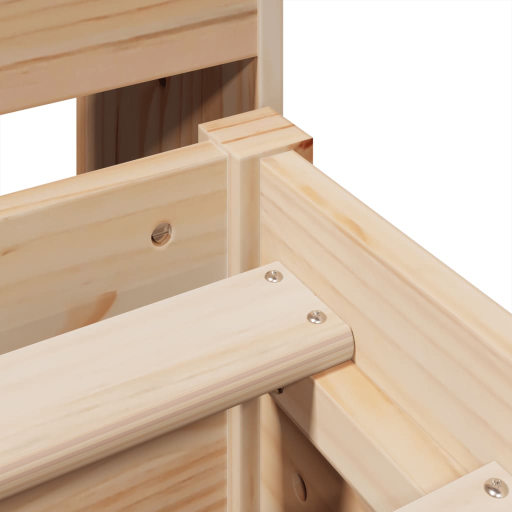 Bed Frame without Mattress 160x200 cm Solid Wood Pine