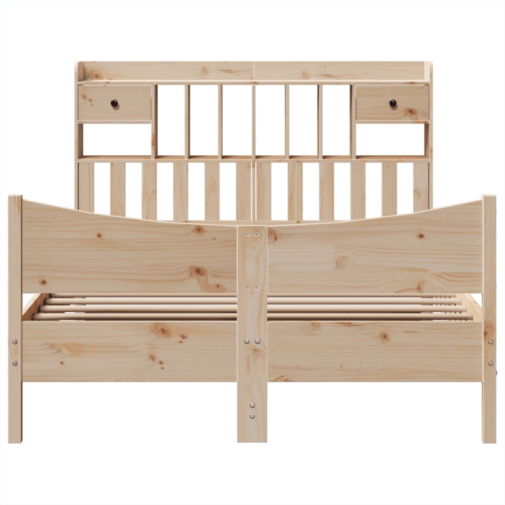 Bed Frame without Mattress 150x200 cm King Size Solid Wood Pine