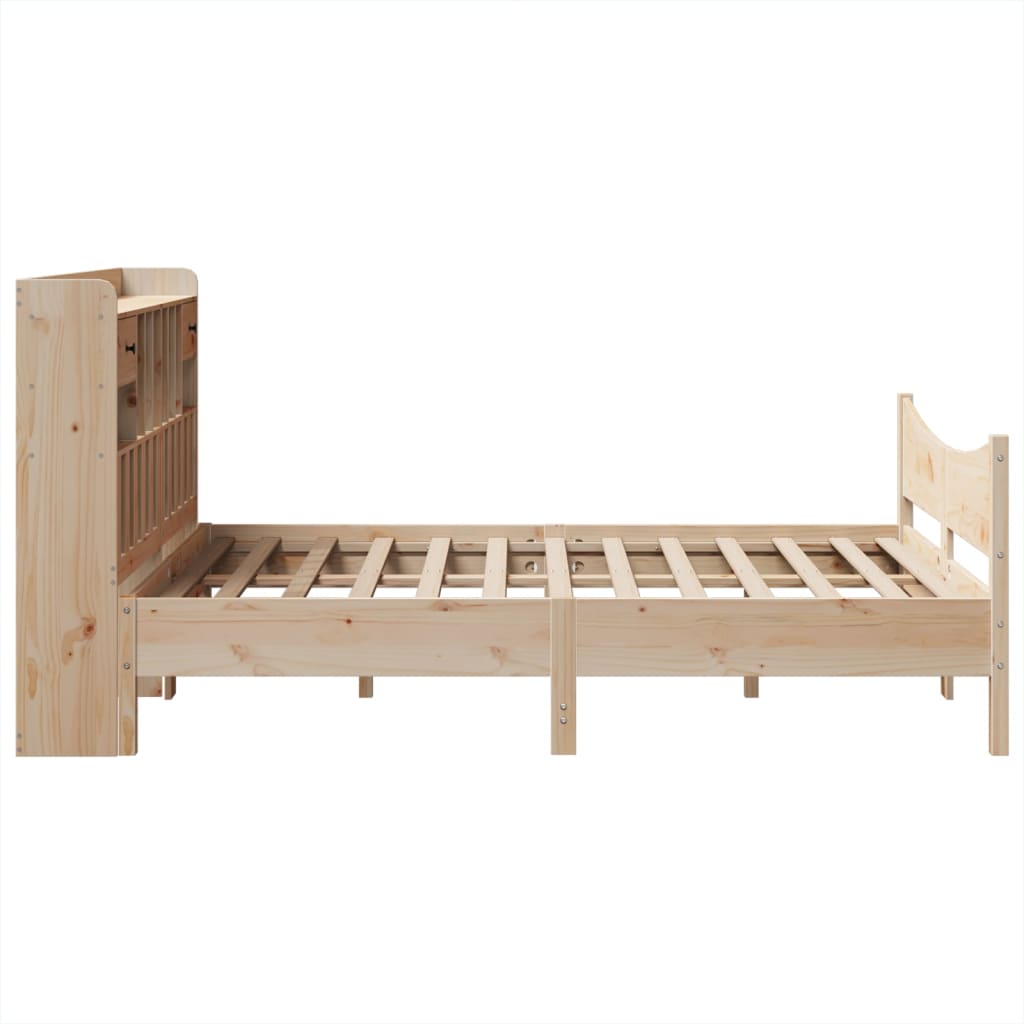 Bed Frame without Mattress 140x200 cm Solid Wood Pine