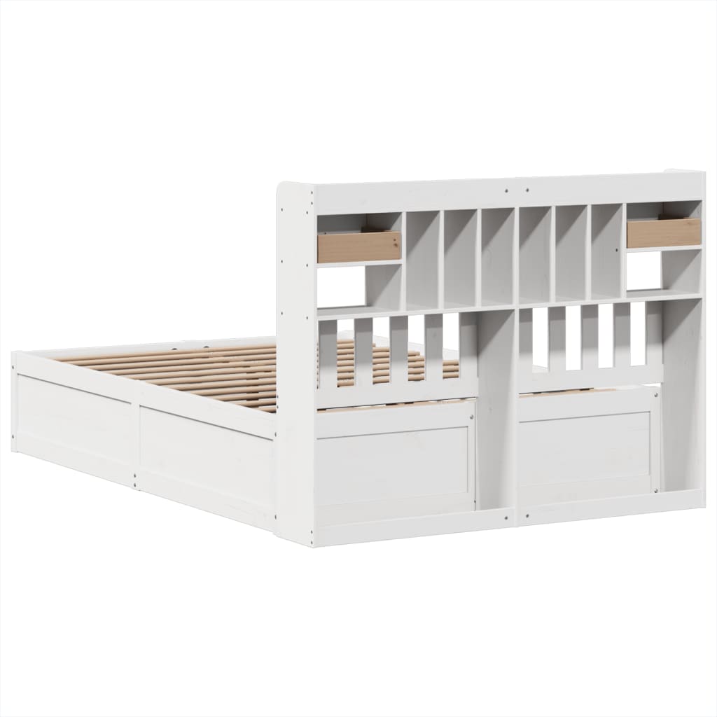 Bed Frame without Mattress White 160x200 cm Solid Wood Pine