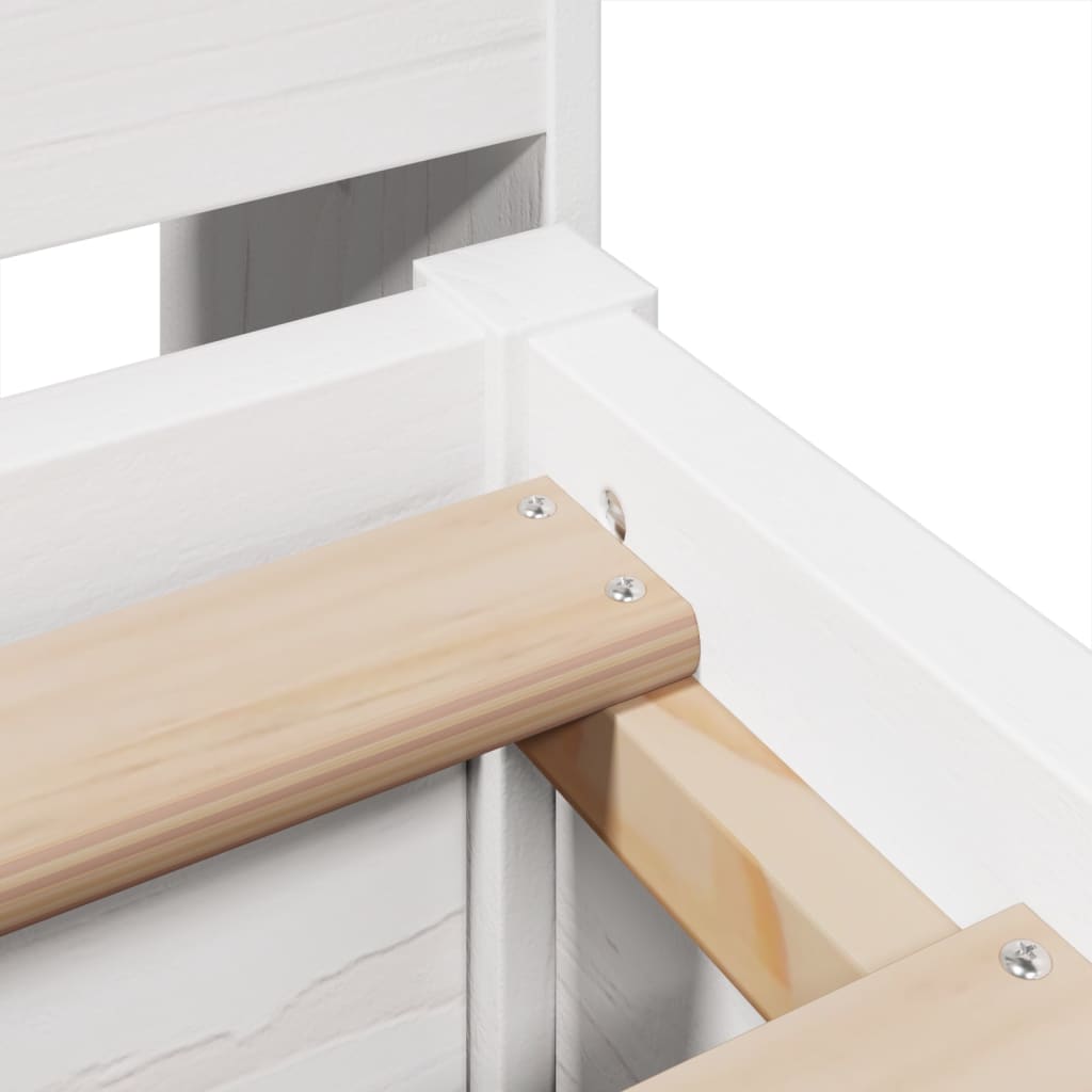 Bed Frame without Mattress White 160x200 cm Solid Wood Pine