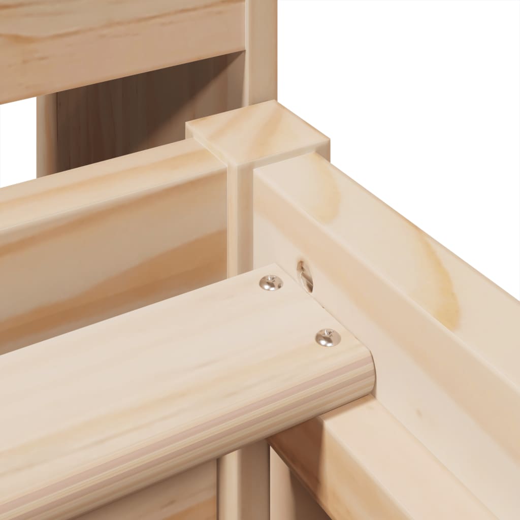 Bed Frame without Mattress 100x200 cm Solid Wood Pine