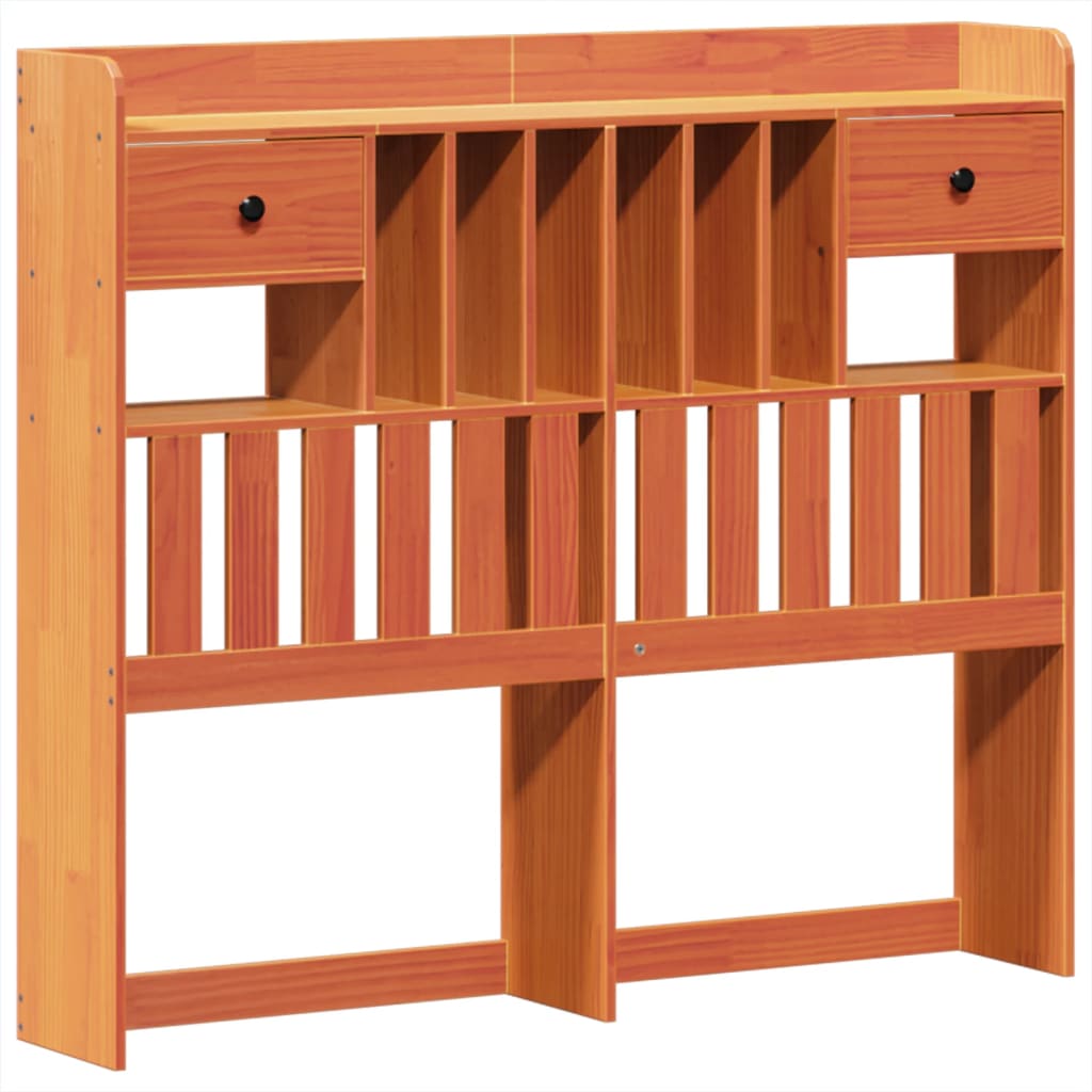 Bed Frame without Mattress Wax Brown 135x190 cm Double Solid Wood Pine